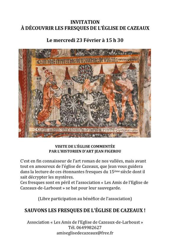 VISITE DE L'EGLISE DE CAZEAUX DE LARBOUST