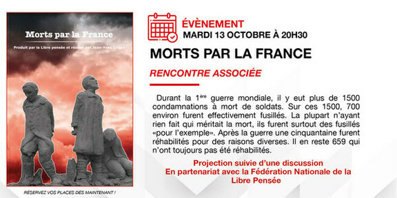 MARDI 13 OCTOBRE À 20H30